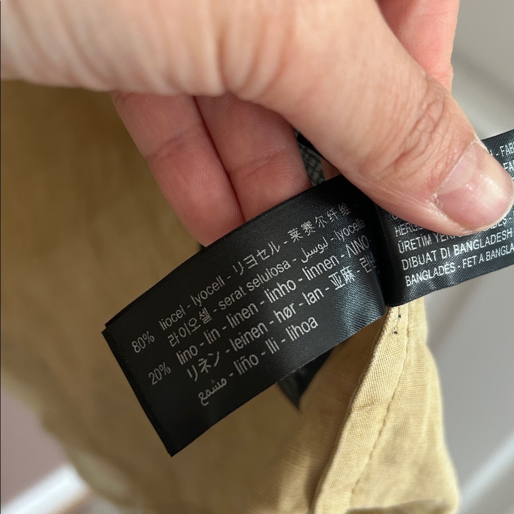 NWT Zara ZW Collection Fluid Washed Trench Coat Linen Oversized Neutral Size M - Picture 8 of 14
